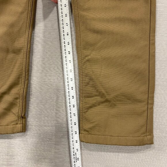 CAT Caterpillar Work Pants Mens 30 x 30 Brown Canvas Fleece Lined Insulated - Picture 10 of 12